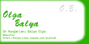 olga balya business card